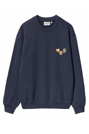 Blue heavy cotton Button Sweatshirt CARHARTT WIP | I03473001